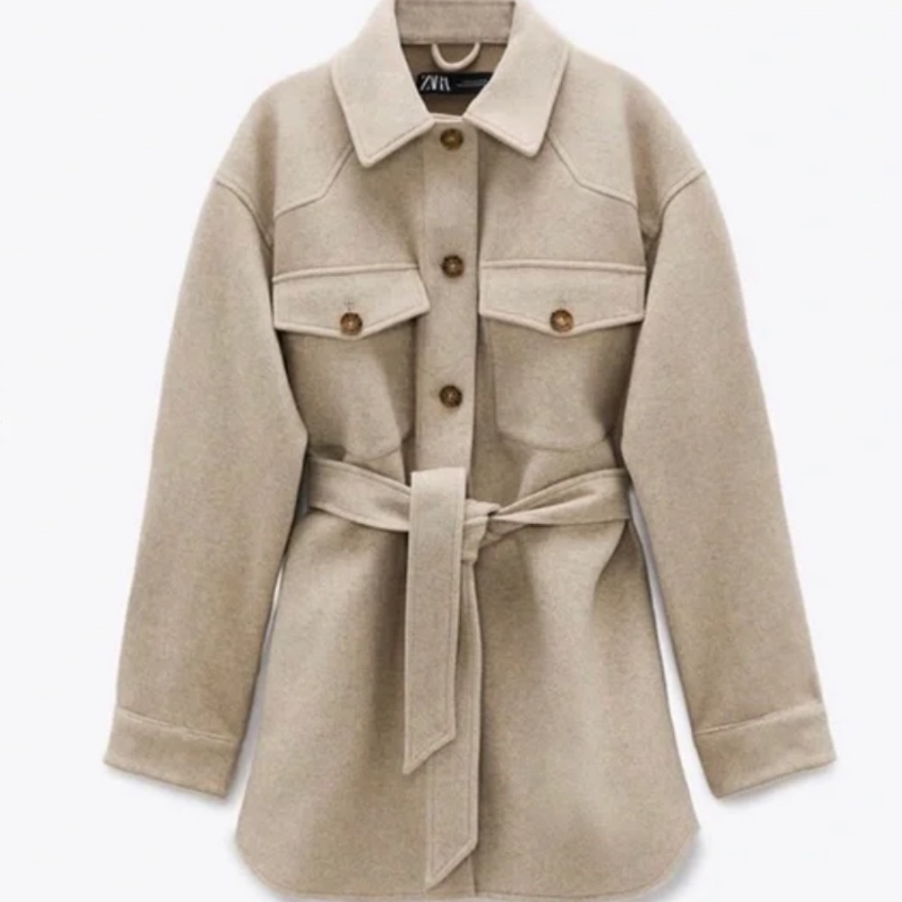 Zara Belted Jacket - Picture 1 of 3